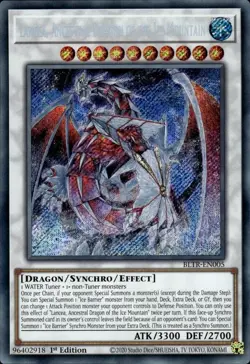 Yugioh Lancea Ancestral Dragon of the Ice Mountain 1st Secret Rare NM - Image 1