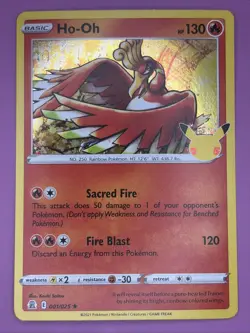 Ho-Oh 01/25 25th Anniversary Celebrations Holo Pokemon Card - Image 1