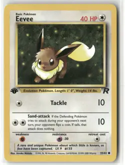 Pokemon Eevee 55/82 1st Edition Team Rocket Common - Image 1