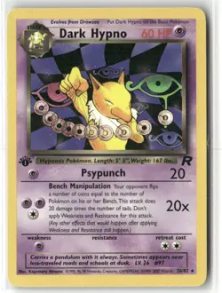 Pokemon Dark Hypno (26) 26/82 1st Edition Team Rocket Rare - Image 1