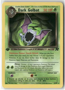 Pokemon Dark Golbat (24) 24/82 1st Edition Team Rocket Rare - Image 1