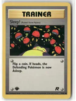 Pokemon Sleep! (Rocket's Secret Machine) 79/82 1st Edition Team Rocket Common - Image 1