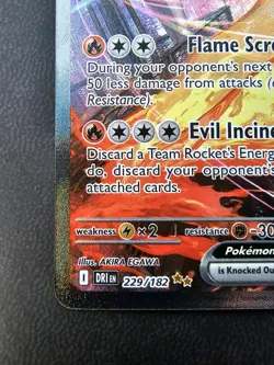Pokemon TCG Team Rockets Moltres EX Card 229/182 Destined Rivals - Image 5