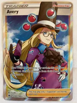 Pokemon Chilling Reign Avery 187/198 Full Art Ultra Rare Trainer Supporter - Image 2