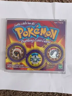 Hasbro Pokemon Battling Coin Game 1999 Holofoil Kabuto Magnemite Onix Ages 7+ - Image 1