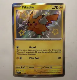 2024 POKEMON PALDEAN FATES #131/091 PIKACHU SHINY RARE NEAR MINT NM - Image 1