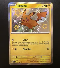 2024 POKEMON PALDEAN FATES #131/091 PIKACHU SHINY RARE NEAR MINT NM - Image 2