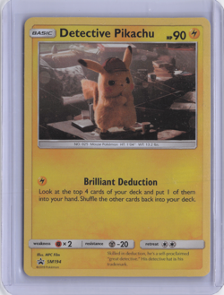 Detective Pikachu SM194 Black Star Promo Pokemon Card 2019 LP - Image 1