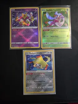 Pokemon TCG - Radiant Rare 3 Card Lot - Alakazam, Tsareena, Jirachi- EX - Image 1
