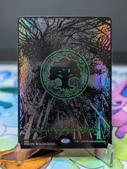 MTG Phyrexia: All Will Be One- OIL SLICK FOIL Forest 369 - Image 1