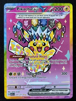 Pikachu EX SIR 277/217 Ascended Heroes English Pokemon Card - NM/M Pack Fresh - Image 1