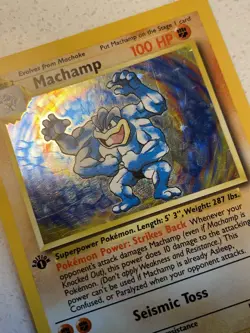 Pokemon TCG Machamp Base Set 8/102 1st Edition Holo Rare MP. - Image 4