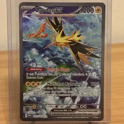 Pokemon TCG Scarlet & Violet 151 Zapdos ex 202/165 Special Illustration Rare SIR - Image 1