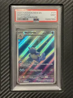 2023 PSA 9 Wartortle #171 Illustration Rare Pokemon TCG Scarlet & Violet Mew 151 - Image 1