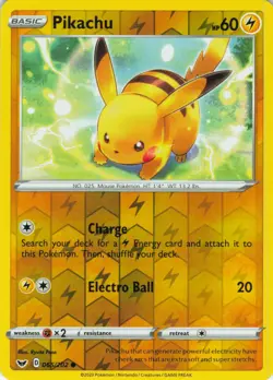 Pikachu - Reverse Holo - 65/202 Sword & Shield - Pokemon TCG - 2020 - Image 1
