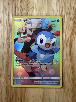 Piplup (Secret) 239/236 Sun & Moon - Cosmic Eclipse Holo Secret Rare Pokemon TCG - Image 1