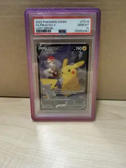 2022 PIKACHU V TG16/TG30 LOST ORIGIN POKEMON PSA 10 - Image 1