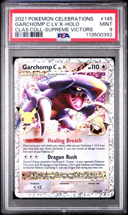 Garchomp C Lv.X-Holo Pokemon Celebrations Classic Collection 145 NM PSA 9 - Image 1