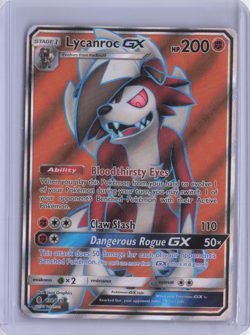 2017 Pokemon Sun & Moon Guardians Rising Lycanroc Full Art #138/145 LP - Image 1