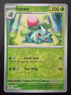 Pokemon TCG Ivysaur - Uncommon SV: Scarlet & Violet 151 002/165 NM - Image 1