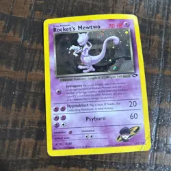 Pokemon Rocket’s Mewtwo 14/132 Gym Challenge Vintage Holo Card WOTC (MP) - Image 1