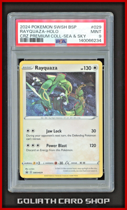 PSA 9 2024 Rayquaza SwSh029 Black Star Promo - CRZ Premium Sea & Sky Pokemon - Image 1