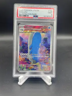2025 POKEMON JTG EN-JOURNEY TOGETHER ILLUSTRATION RARE #162 WAILORD PSA 9 - Image 1