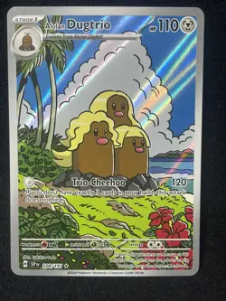 Alolan Dugtrio 208/191 Surging Sparks Illustration Rare Pokemon TCG NM - Image 1