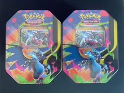 2x Pokemon TCG Mega Charizard X ex Tin - Brand New And Sealed - Image 1