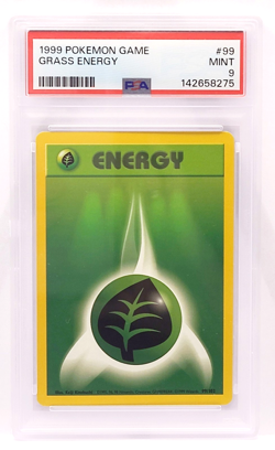 1999 POKEMON BASE SET UNLIMITED #99/102 GRASS ENERGY Mint PSA 9 - Image 1