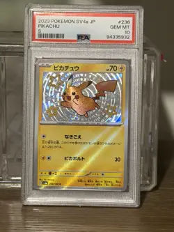 PSA 10 PIKACHU 236 SHINY TREASURE EX JAPANESE SCARLET & VIOLET POKEMON GEM MINT - Image 1