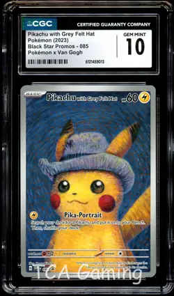 CGC 10 GEM MINT Pikachu with Grey Felt Hat 085 SVP Promo SVP085 Pokemon Card 013 - Image 1