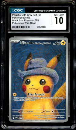 CGC 10 GEM MINT Pikachu with Grey Felt Hat 085 SVP Promo SVP085 Pokemon Card 013 - Image 2