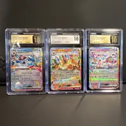 Pokemon TeraStal Fest ex Holo Card Lot Glaceon Flareon Sylveon Japanese 3 CGC 10 - Image 1