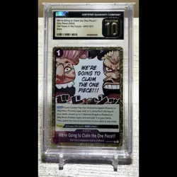 CGC Pristine 10 OP07-077 We’reGoing To Claim One Piece English One Piece Card - Image 1