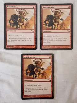 Played Mass Hysteria Mirrodin Mtg Magic the Gathering - Image 1