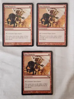 Played Mass Hysteria Mirrodin Mtg Magic the Gathering - Image 3