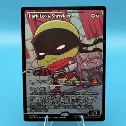 MTG Dark Leo & Shredder 0289 Showcase Foil TMNT Mythic Rare - Image 1