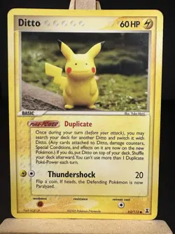 Pokemon Ditto 63/113 Pikachu 2005 Delta Species LP - Image 1