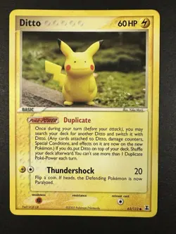 Pokemon Ditto 63/113 Pikachu 2005 Delta Species LP - Image 2