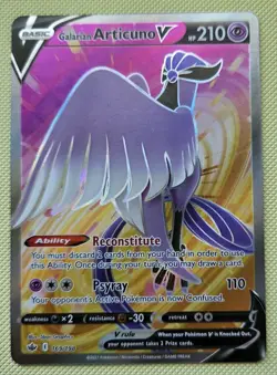 Galarian Articuno V - 169/198 - Full Art Ultra Rare Chilling Reign Pokemon NM - Image 1