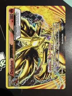 Delphox BREAK 14/124, Holo, XY Fates Collide, Pokemon TCG, Ultra Rare, 2016, NM - Image 1