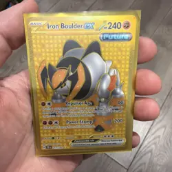 Pokemon: Iron Boulder ex 217/162 SV05: Temporal Forces Holo -NM- - Image 1