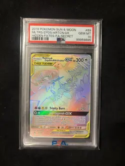 Pokemon Moltres Zapdos Articuno GX Secret Rare Holo 69/68 Hidden Fates PSA 10 - Image 2