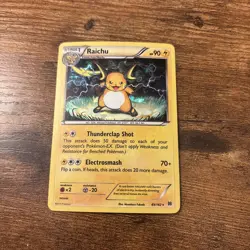Raichu XY - BREAKthrough Cracked Ice Holo Rare Pokemon Lightly played - Image 1