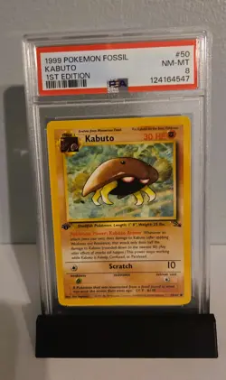 👑Kabuto Fossil First 1st Edition Pokemon TCG PSA 8 50/60 NM MT - King Kabuto 👑 - Image 1