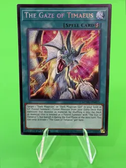 Yu-Gi-Oh Maze Of Muertos The Gaze of Timaeus Secret Rare MZMU-EN013 NM!!! - Image 1