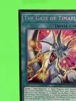 Yu-Gi-Oh Maze Of Muertos The Gaze of Timaeus Secret Rare MZMU-EN013 NM!!! - Image 4