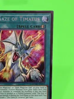 Yu-Gi-Oh Maze Of Muertos The Gaze of Timaeus Secret Rare MZMU-EN013 NM!!! - Image 5