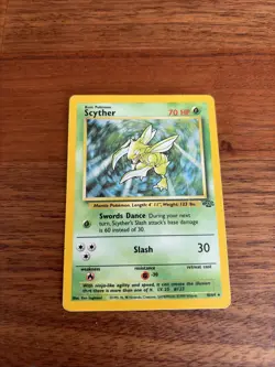 Scyther Holo Rare Pokemon Card 10/64 Jungle 1999 WOTC TCG - Image 1
